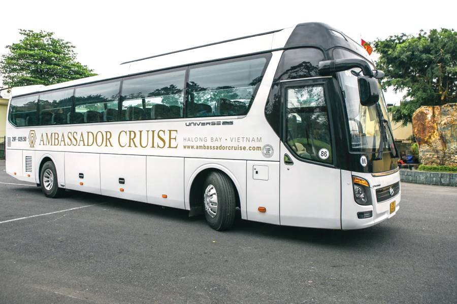 Shuttle bus to halong bay